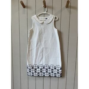 Janie And Jack High Tea Treasures Floral Eyelet Dress White Blue Girls 12 Easter